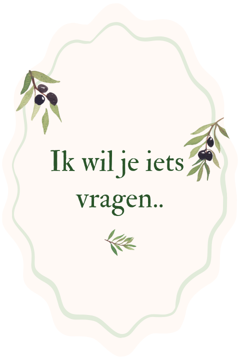 Getuigen kaartje Kringel Olijf