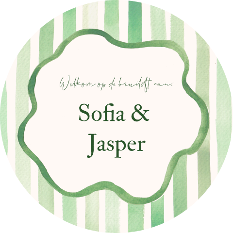 Welkomstbord Italie Strepen Sofia & Jasper