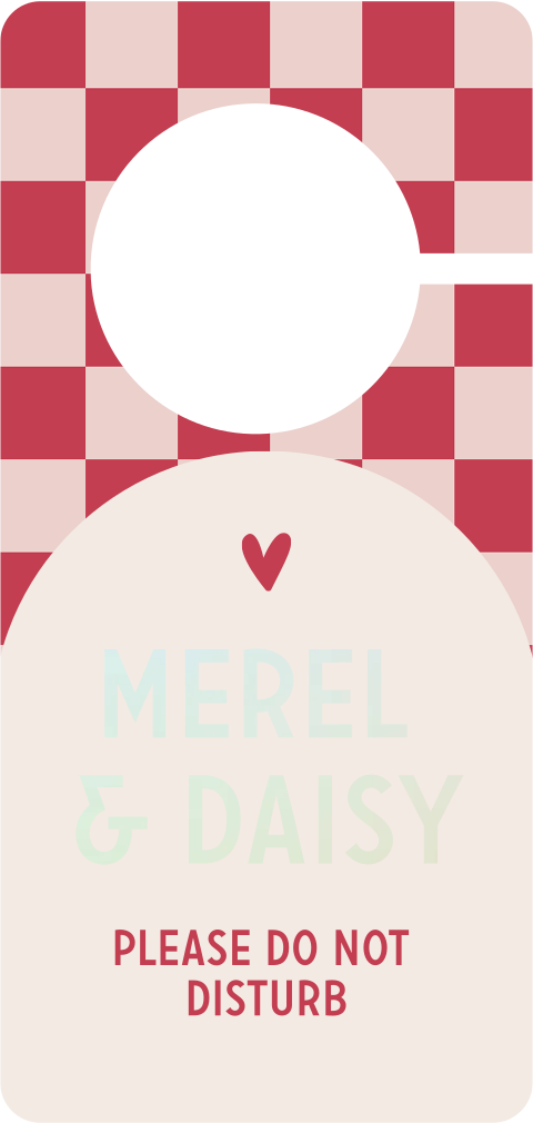 Deurhanger geblokt patroon Merel Daisy