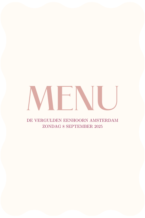 Trouw Menukaart kringelvorm