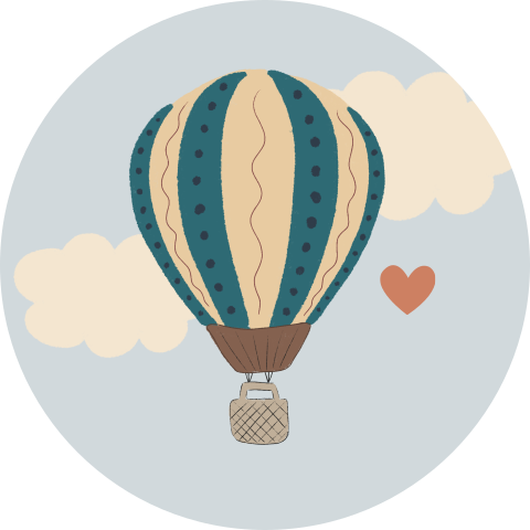 Sluitzegel Luchtballon blauw