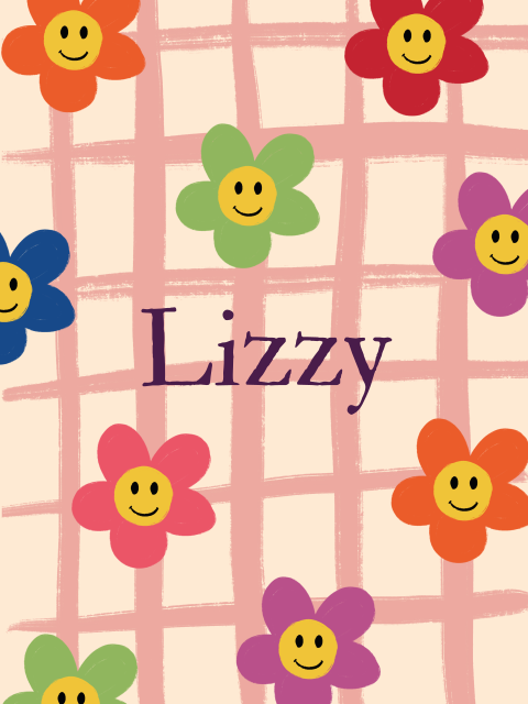 Poster Smiley bloemen 30x40cm