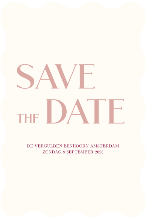 Trouw save the date kringelvorm juliaalex