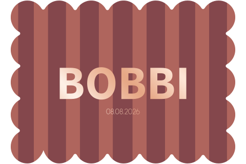 Geboortekaartje stans golvend Streepjes Bobbi