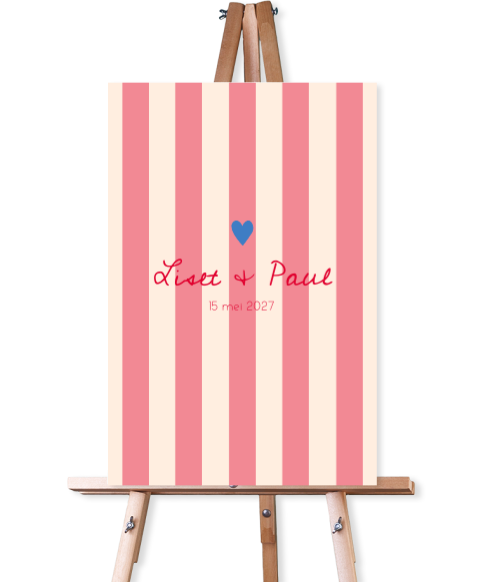 Welkomstbord Strepen Liset Paul