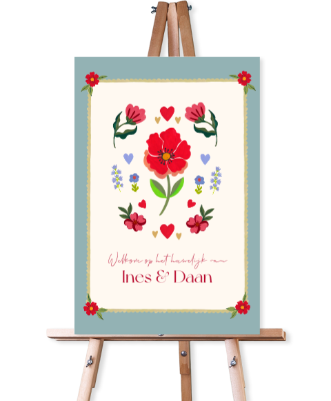 Ines en Daan Welkomstbord