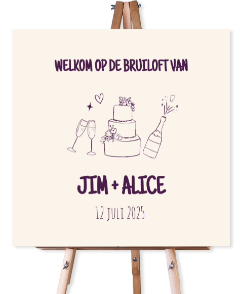 Welkomstbord Iconen Geschilderd Jim Alice