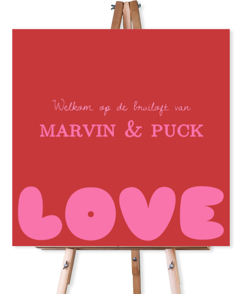 Welkomstbord Love