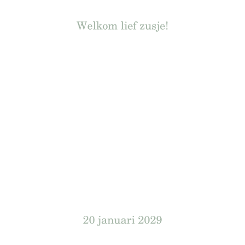 Geboortekaartje met doorkijkje naar silhouet van zusjes