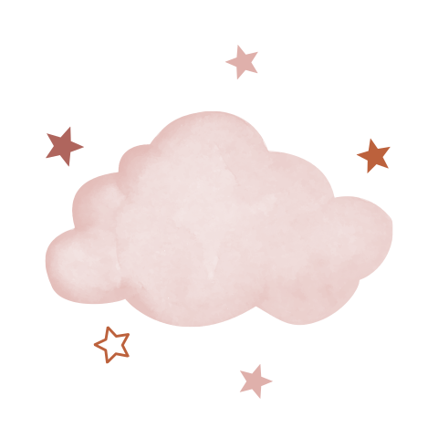 Sluitzegel roze waterverf wolk