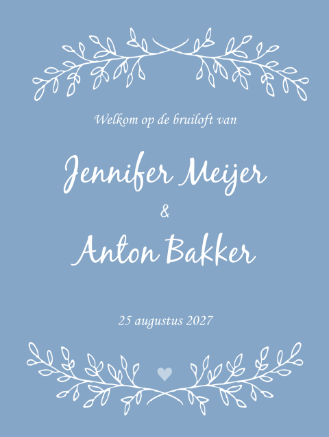Bruiloftbord Takjes