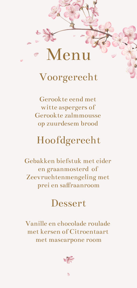 Menu Sakura