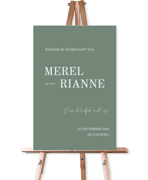Bruiloftbord Minimalistisch
