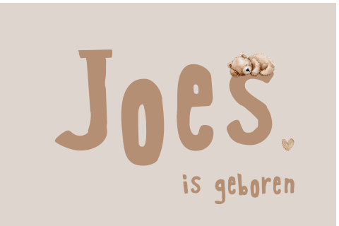 Raambord dubbel 60x40cm liggend speels teddybeer slapend letter