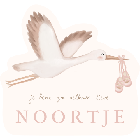 Tuinbord bijzondere vorm ooievaar baletschoentjes
