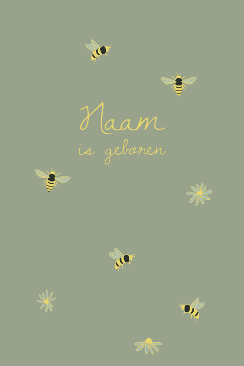 Raambord dubbel met bloemetjes en bijtjes