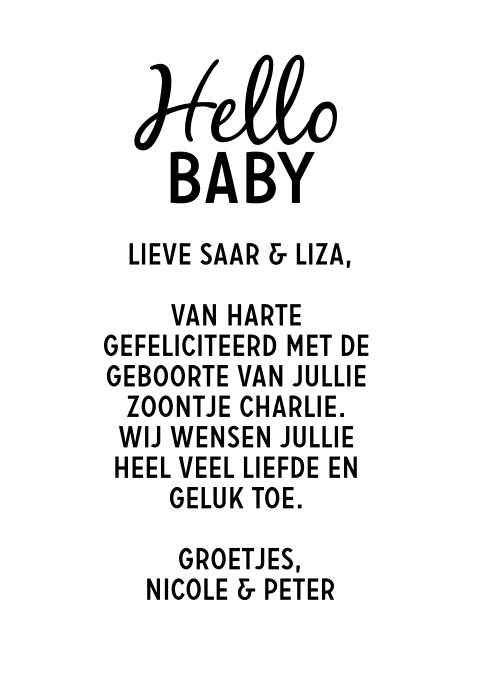 Minimalistische wenskaart met typografie