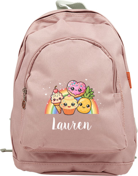 Rugzak Junior met naam en kawaii tekeningen