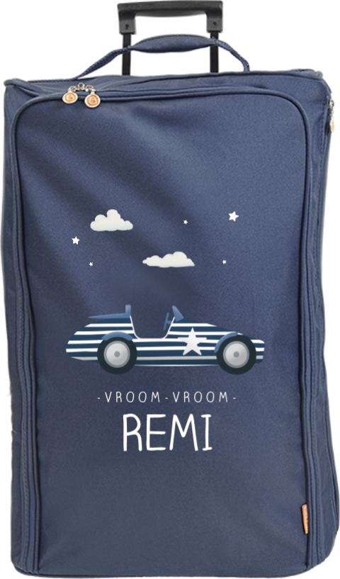 Reistrolley XL met naam en race auto