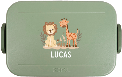 Mepal lunchbox To Go met naam en jungledieren