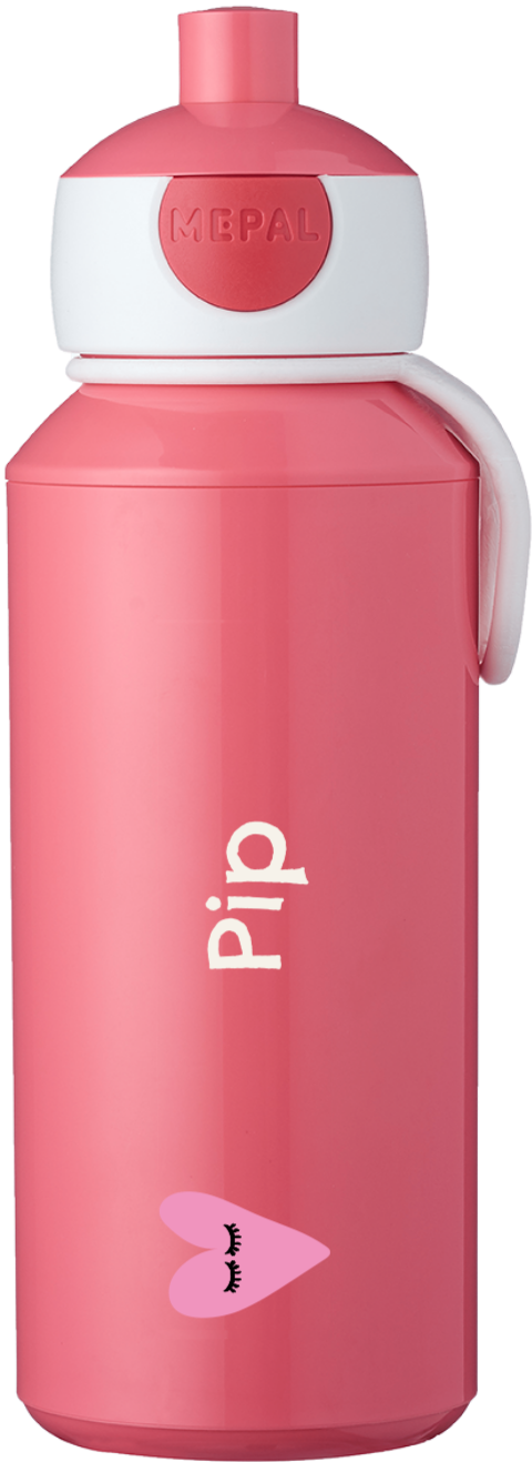Mepal pop-up drinkbeker Campus met naam en hartje