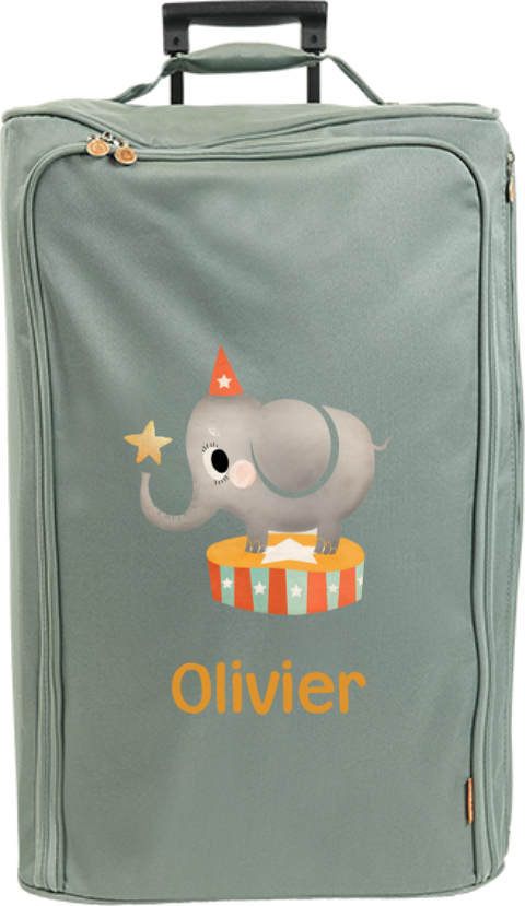 Reistrolley XL met naam en circus olifant