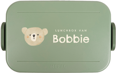Mepal lunchbox TO GO met beertje en naam