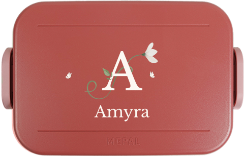 Mepal lunchbox To Go met naam en bloem