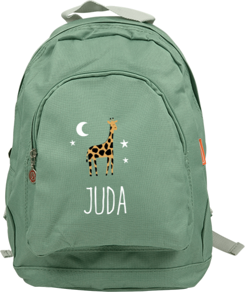 Rugzak Junior met giraffe en naam