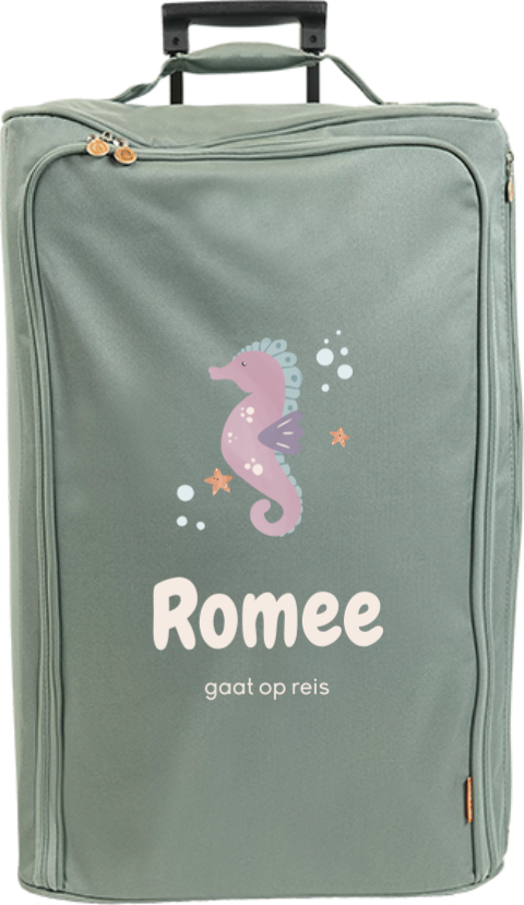 Reistrolley XL met naam en zeepaardje