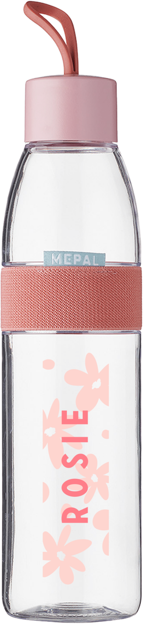 Mepal waterfles Ellipse met bloemen en naam
