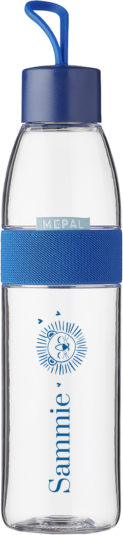Mepal waterfles Ellipse met naam, leeuwenkop en hartjes