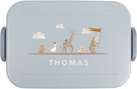 Mepal lunchbox To Go met naam en dierenparade