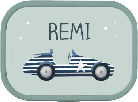 Mepal lunchbox Campus met naam en race auto