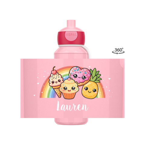 Mepal pop-up drinkfles Campus met Kawaii illustraties