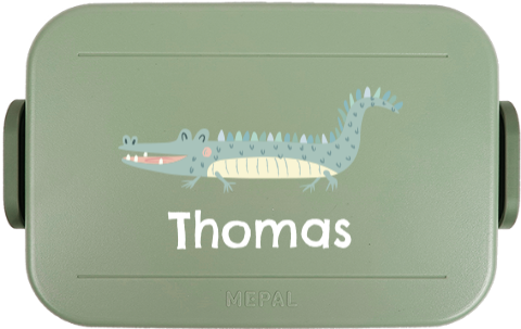 Mepal lunchbox To Go met krokodil en naam