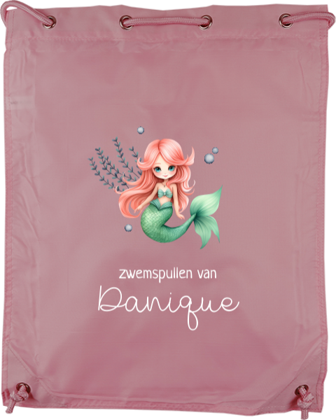 Gymtas met zeemeermin en naam