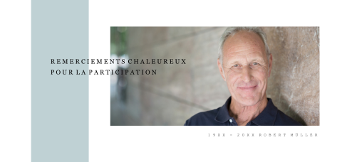 Carte de remerciement de deuil avec photos - Panorama