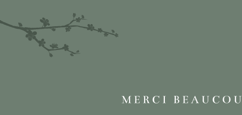 Carte de remerciement élégante pour le deuil avec des branches