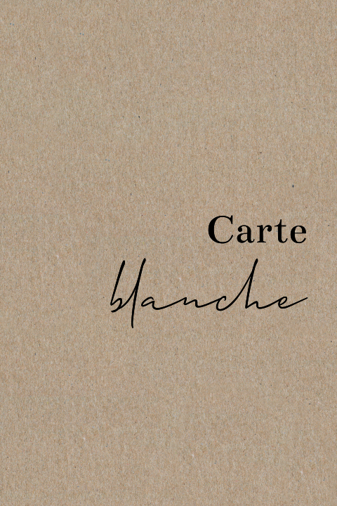 Faire-part de baptême en papier kraft, format portrait double