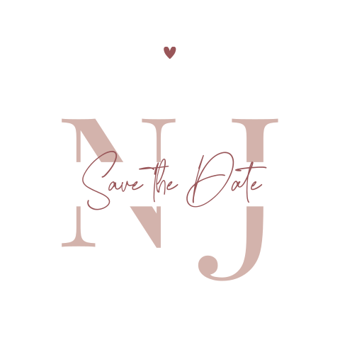 Save the date simple rose et blanc