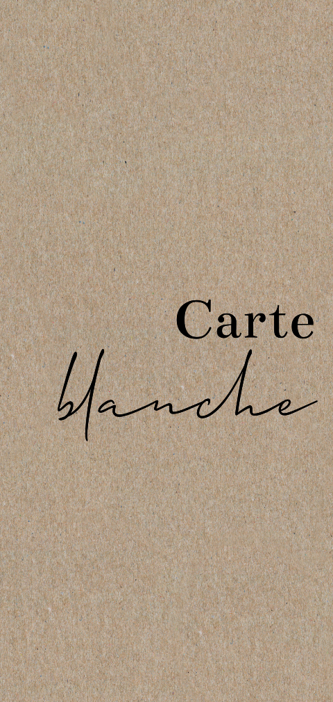 Faire-part de baptême en papier kraft, format portrait XL  double