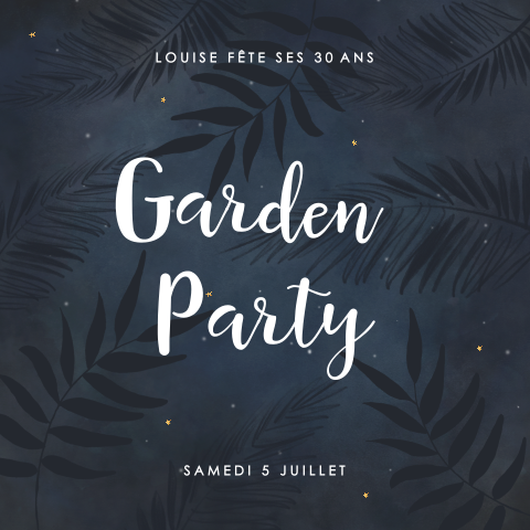 Invitation branchée et élégante pour les 30 ans