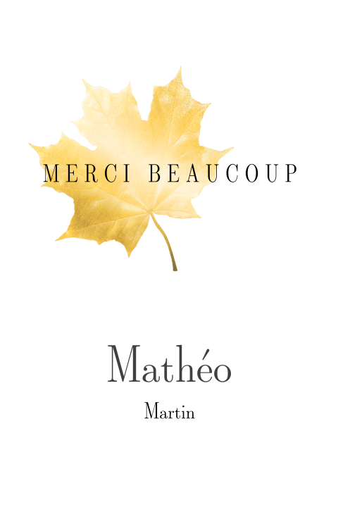 Carte de remerciement de deuil avec feuille d'érable et photo