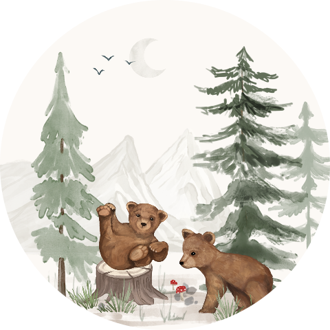 Cercle Alu-Dibond Forêt d'Ours