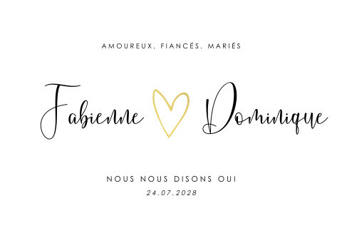 Faire-part de mariage épurée