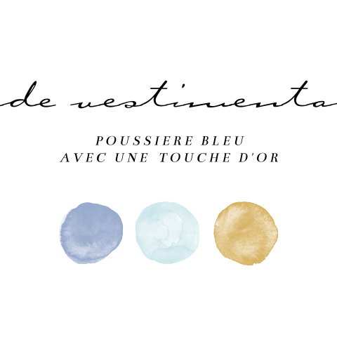 Carte de code vestimentaire avec aquarelle ronde