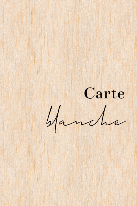 Faire-part mariage sur bois, format portrait