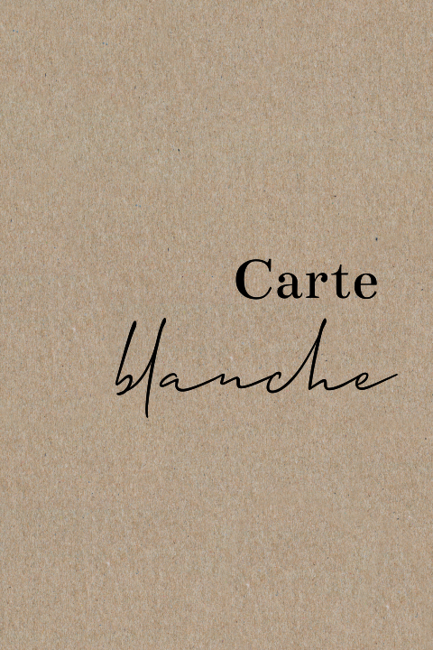 Faire-part de baptême en papier kraft, format portrait
