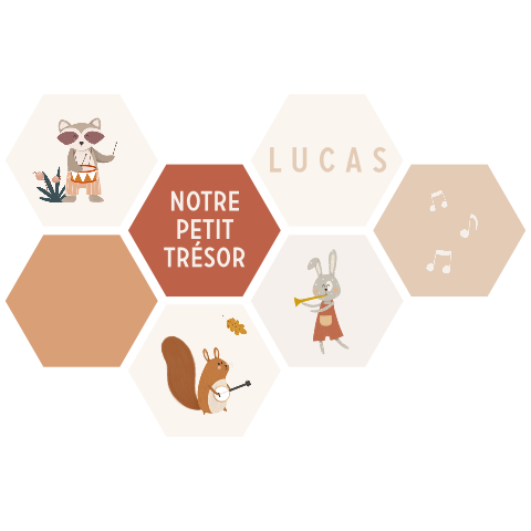 Décoration murale hexagonale pour la chambre de bébé